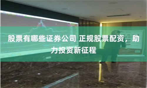 股票有哪些证券公司 正规股票配资，助力投资新征程