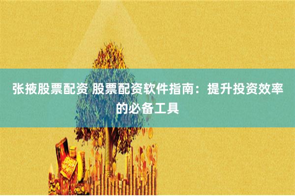 张掖股票配资 股票配资软件指南：提升投资效率的必备工具